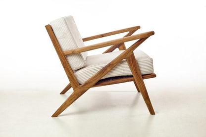Handmade Mid-Century Wood Lounge Chair