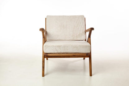 Handmade Mid-Century Wood Lounge Chair