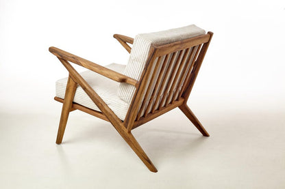 Handmade Mid-Century Wood Lounge Chair