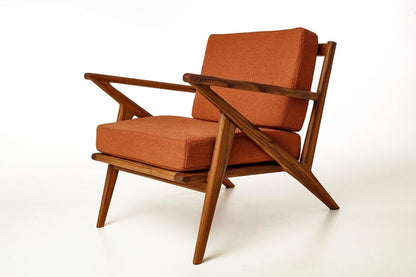 Handmade Mid-Century Wood Lounge Chair