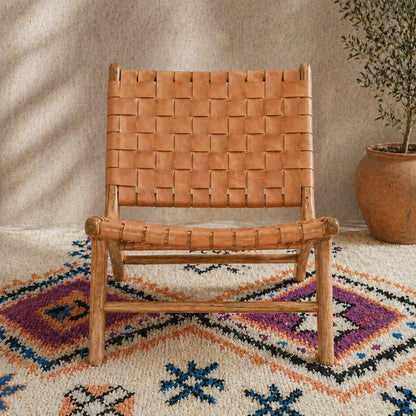 Handcrafted Solid Wood Accent Chair
