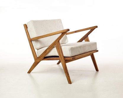 Handmade Mid-Century Wood Lounge Chair